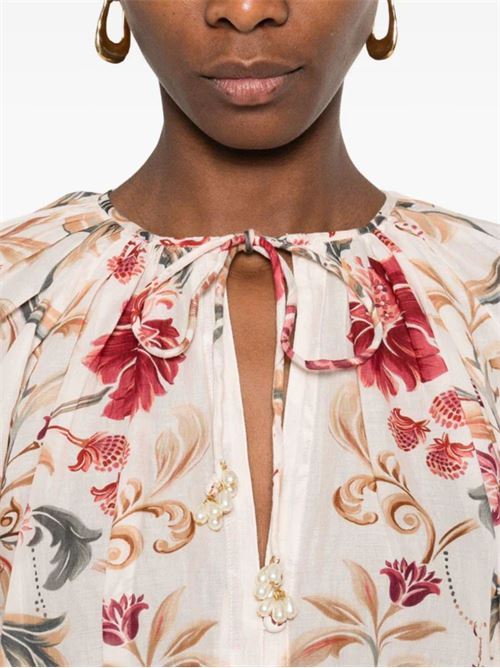 Floral print shirt FARM RIO | 345086SNAKESCARVESBLACK26097